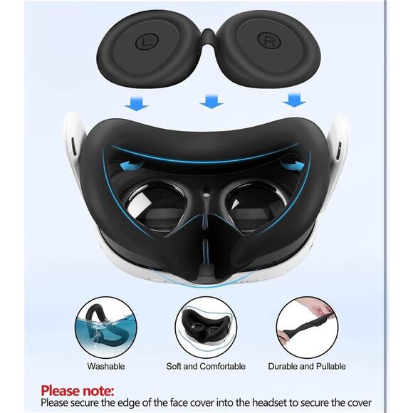New: Protective Cover Set Compatible w Meta Oculus/Quest 3, VR Accessories Cover - Picture 6 of 9
